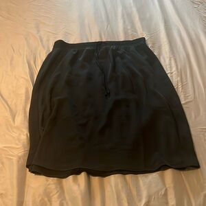 Black silk skirt